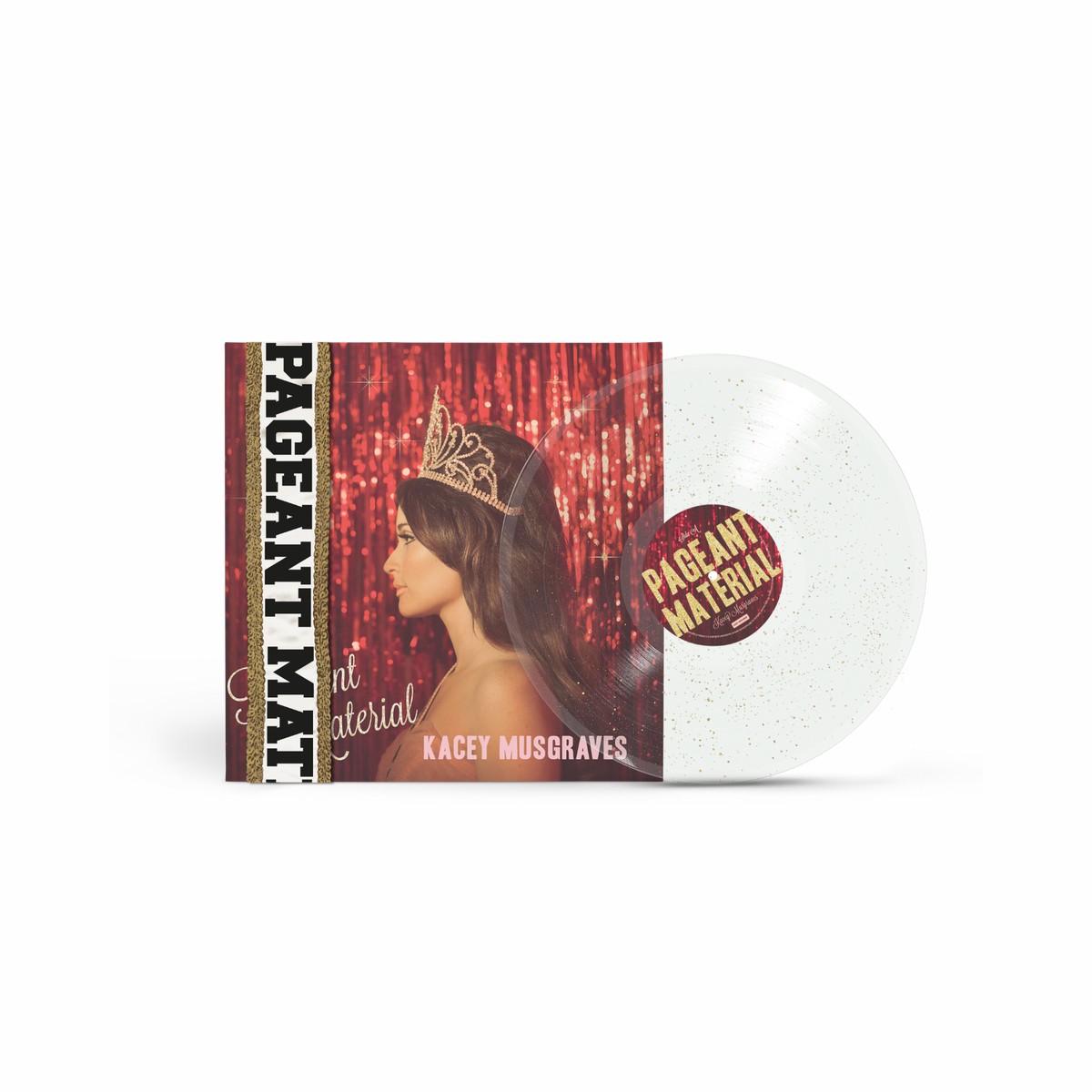 Pageant Material 10th Anniversary Gold Glitter Vinyl