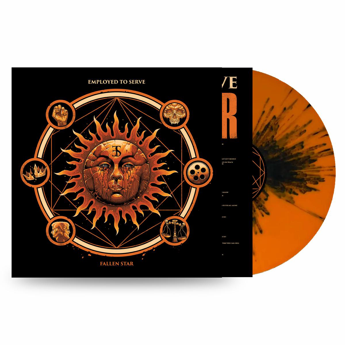 Fallen Star Orange Base with Black Splatter Vinyl LP