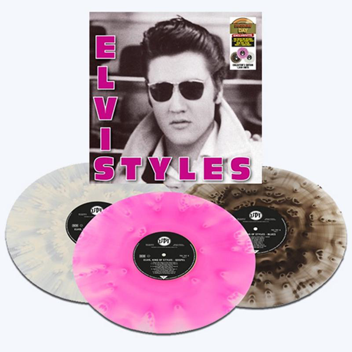 ELVIS PRESLEY 8211 Elvis Styles 8211 3LP 8211 Neon Pink Black White and Translucent Vinyl RSD 2024