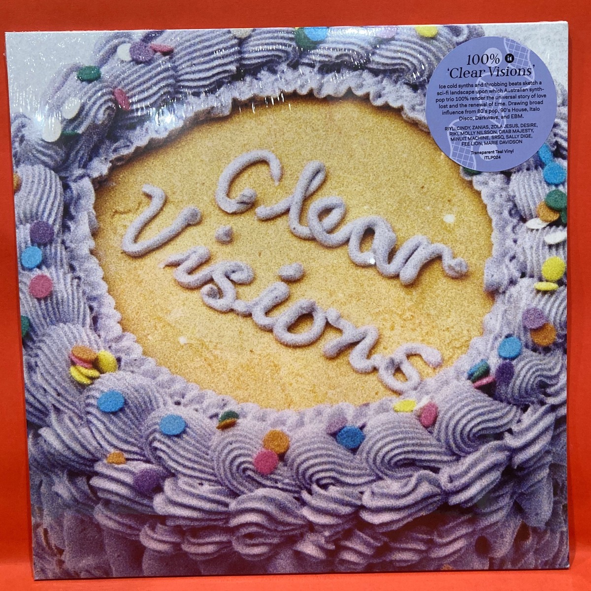 100% - CLEAR VISIONS LP - TRANSPARENT TEAL VINYL - NEW/ MINT